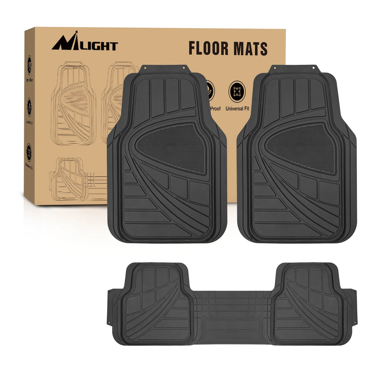 Nilight Universal Trim To Fit PVC Floor Mats All Weather Protection