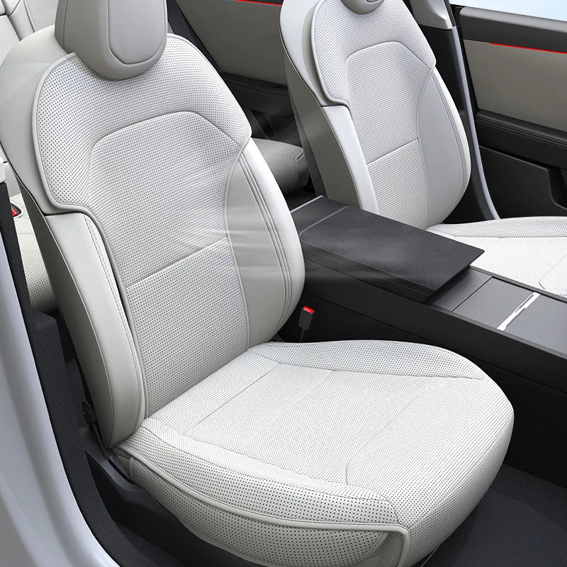 Nappa Leather Breathable Seat Cushions For Tesla Model 3 Y