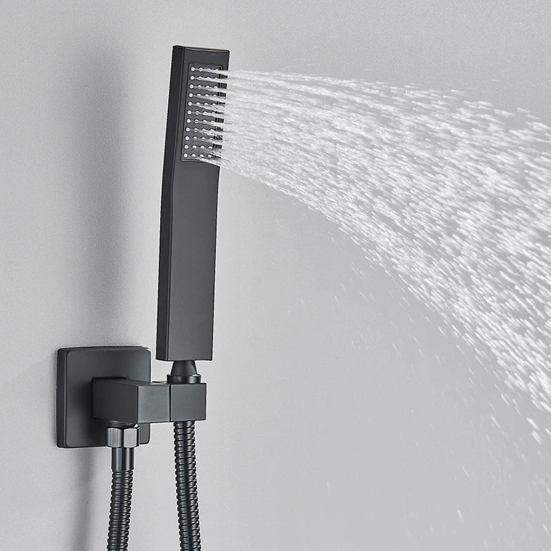 Quyanre Concealed Digital Rainfall Shower System With Tub Spout