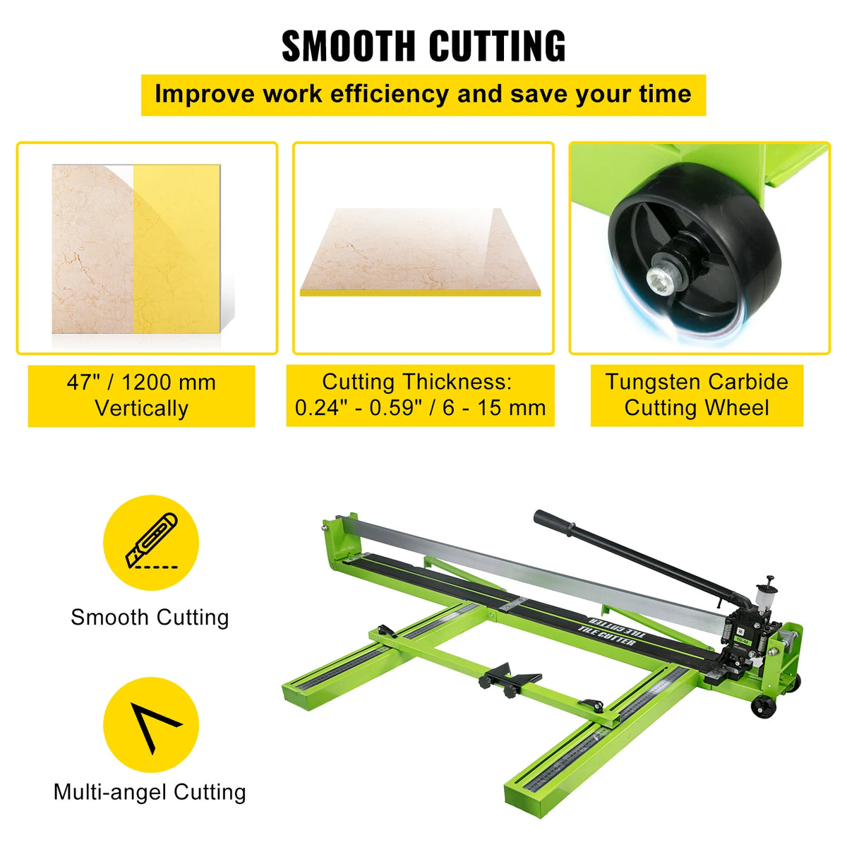 SucceBuy Manual Tile Cutter With Infrared Laser Positioning For Ceramic Tiles