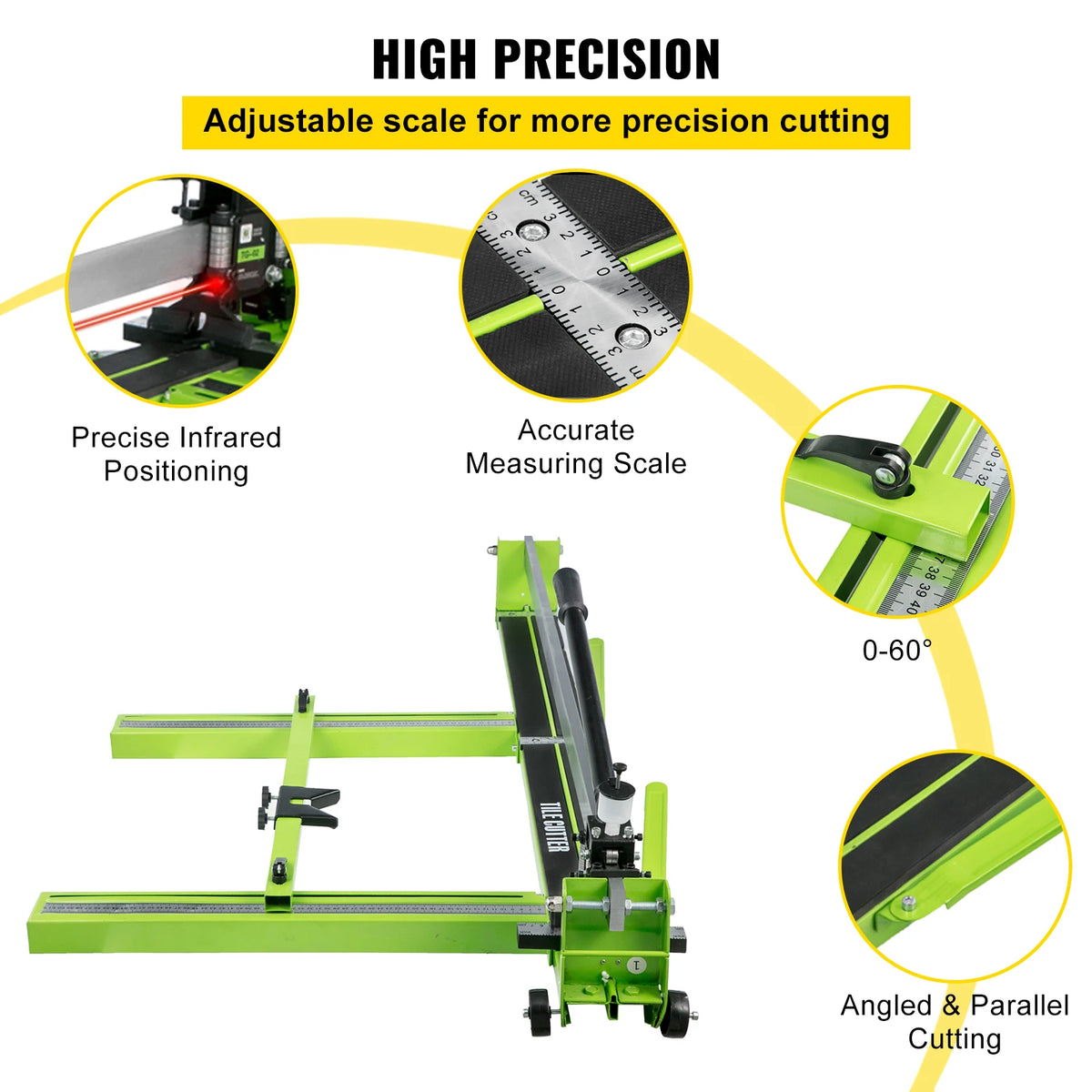 SucceBuy Manual Tile Cutter With Infrared Laser Positioning For Ceramic Tiles