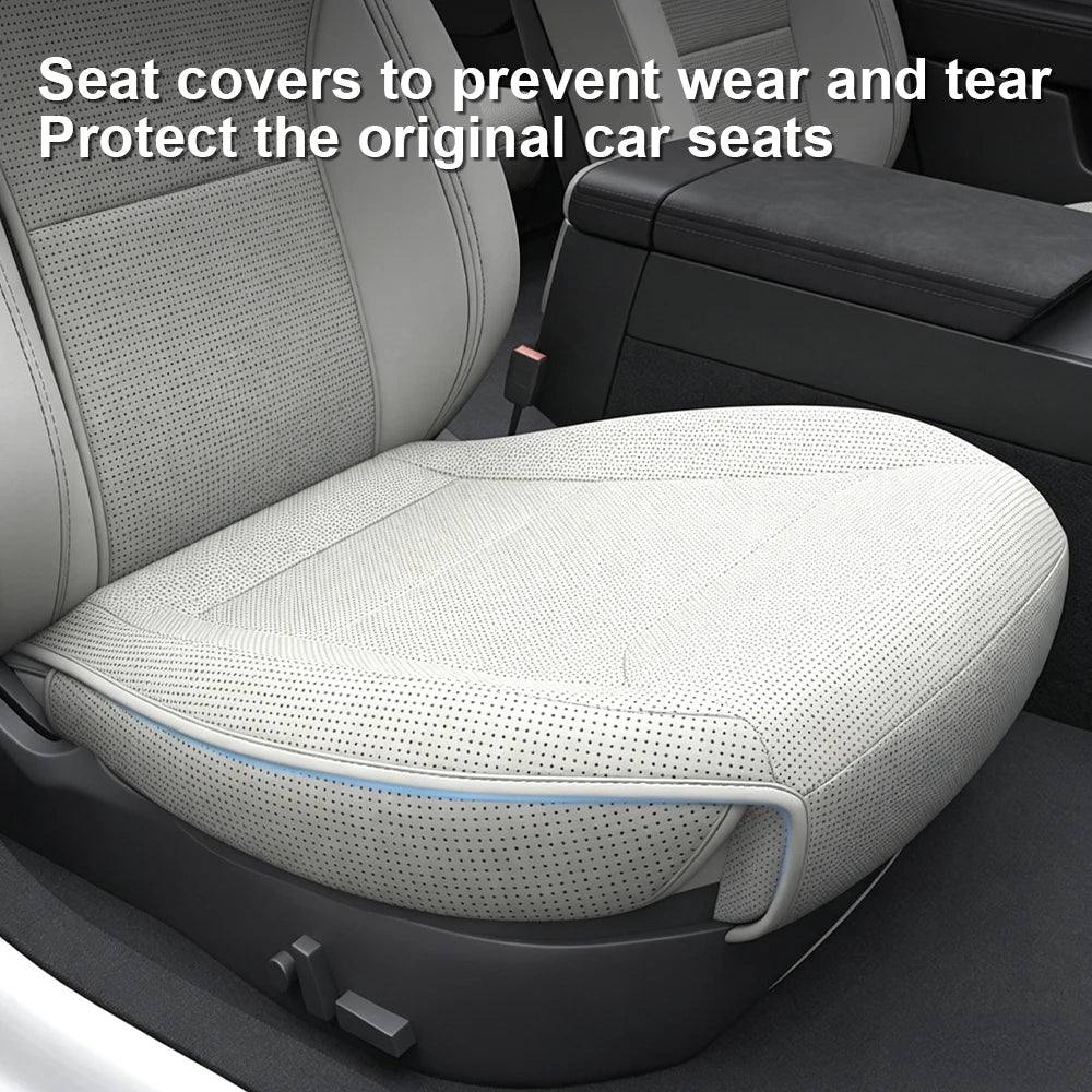 Nappa Leather Breathable Seat Cushions For Tesla Model 3 Y
