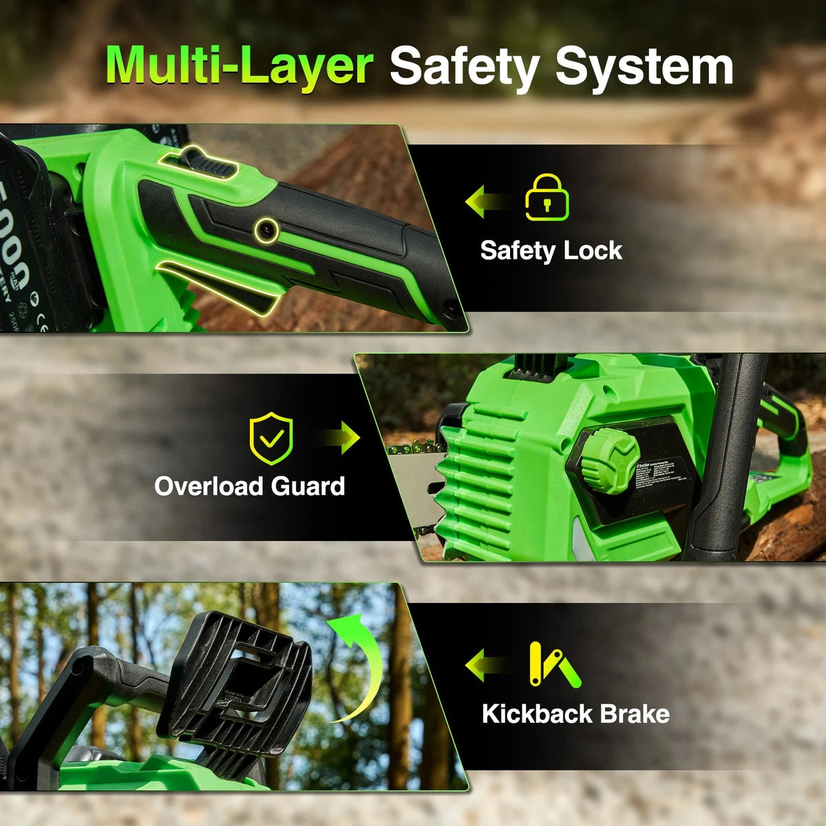 TaskStar 40V Brushless Cordless Chainsaw for Wood Cutting