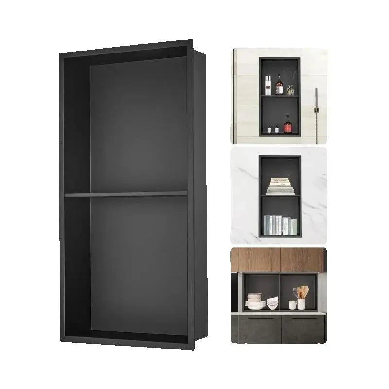 SucceBuy Stainless Steel Recessed Shower Niche With Double Shelves