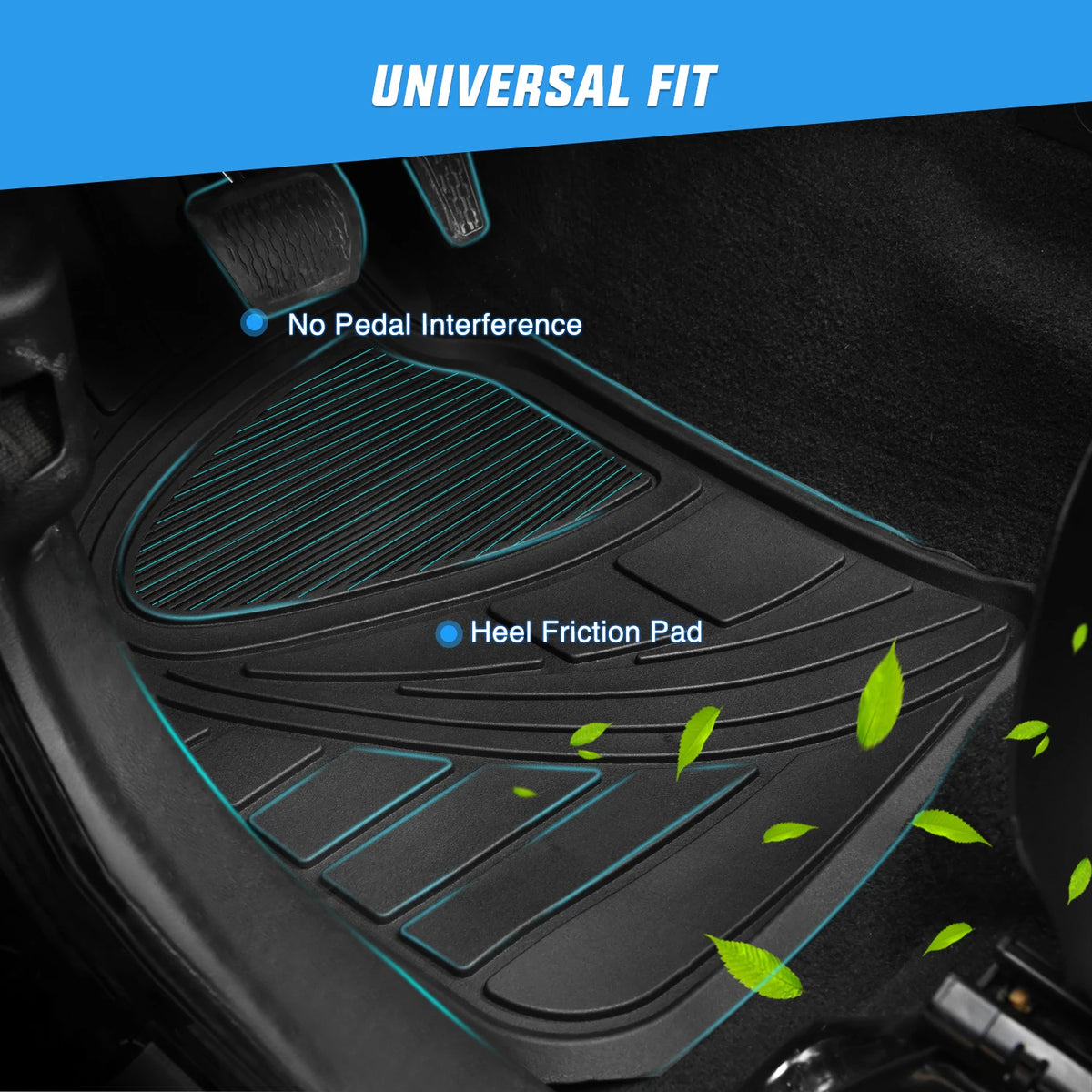 Nilight Universal Trim To Fit PVC Floor Mats All Weather Protection