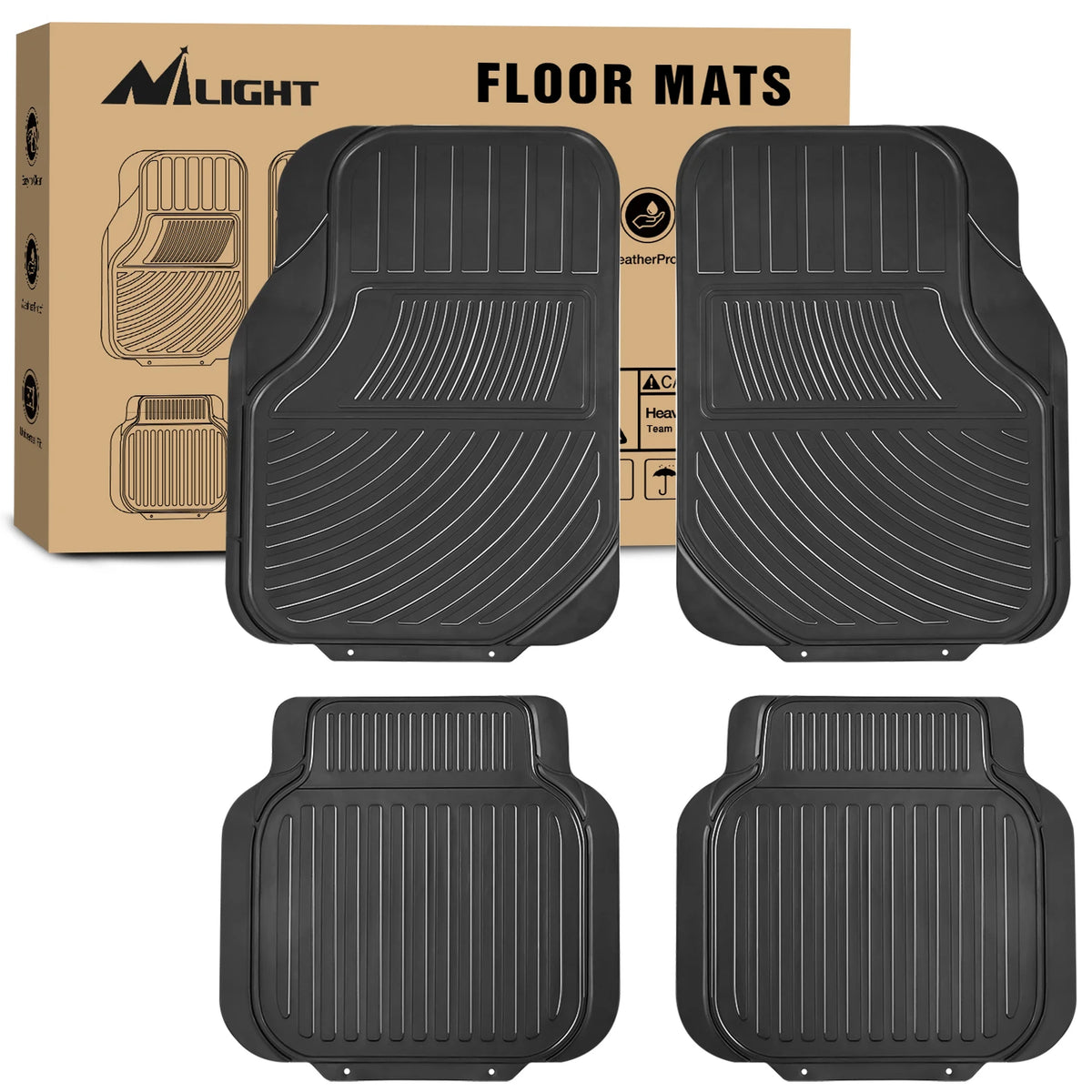 Nilight Universal Trim To Fit PVC Floor Mats All Weather Protection