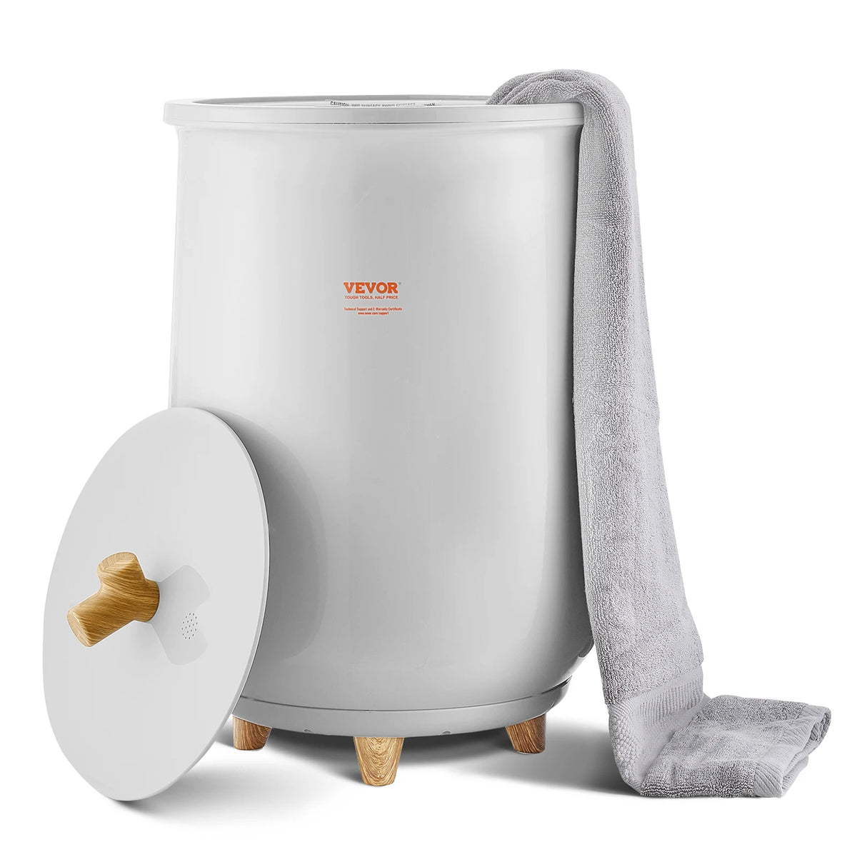 SucceBuy Towel Warmer Bucket 20L Heated Towel Warmer w/ LED Light Auto Shut off & Temperature Setting Large Blanket Warmers SPA