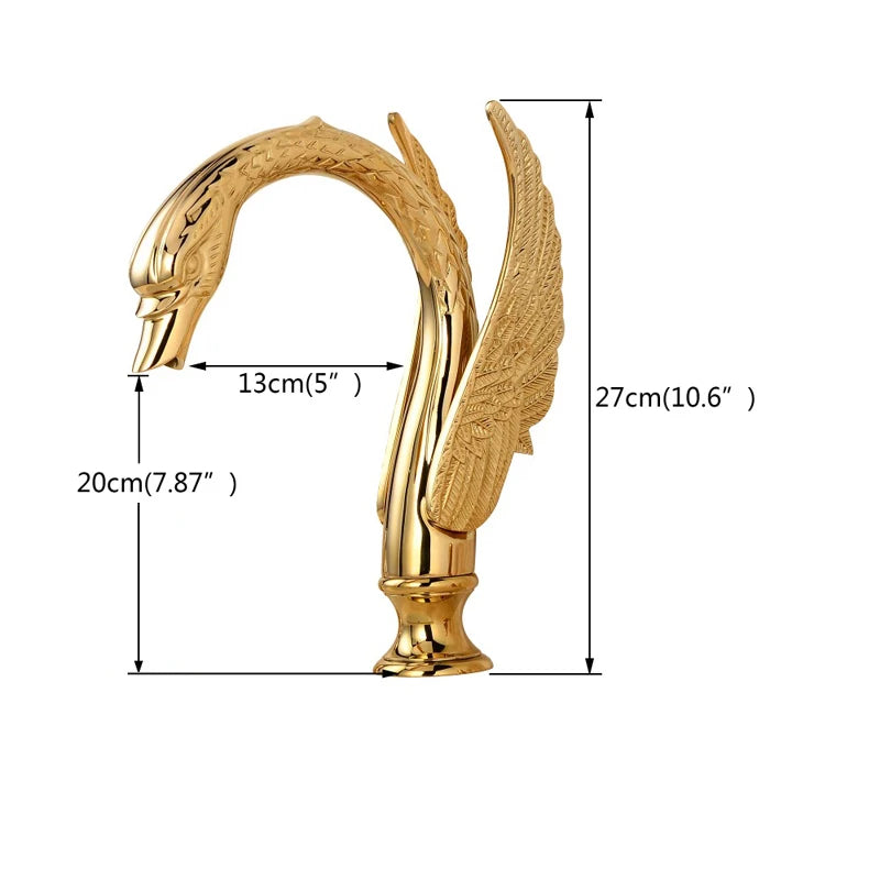 Rozin Swan Shape Dual Handle Widespread Bathroom Basin Mixer Tap