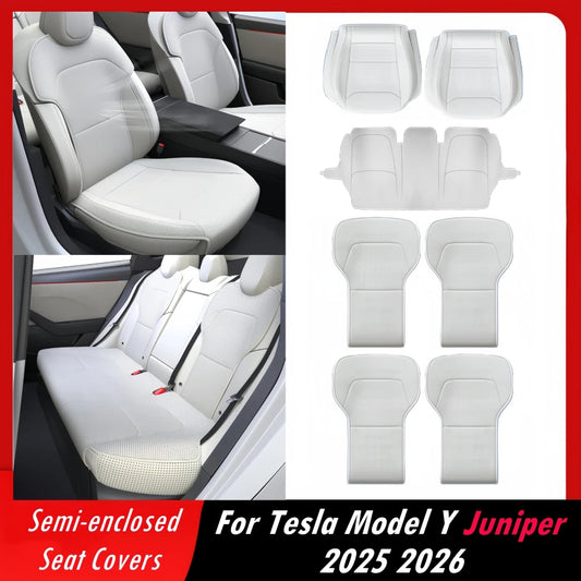 Nappa Leather Breathable Seat Cushions For Tesla Model 3 Y