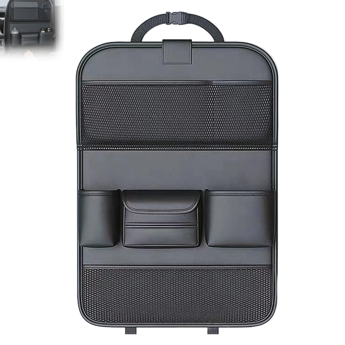 Car Back Seat Organizer With Multiple Storage Compartments