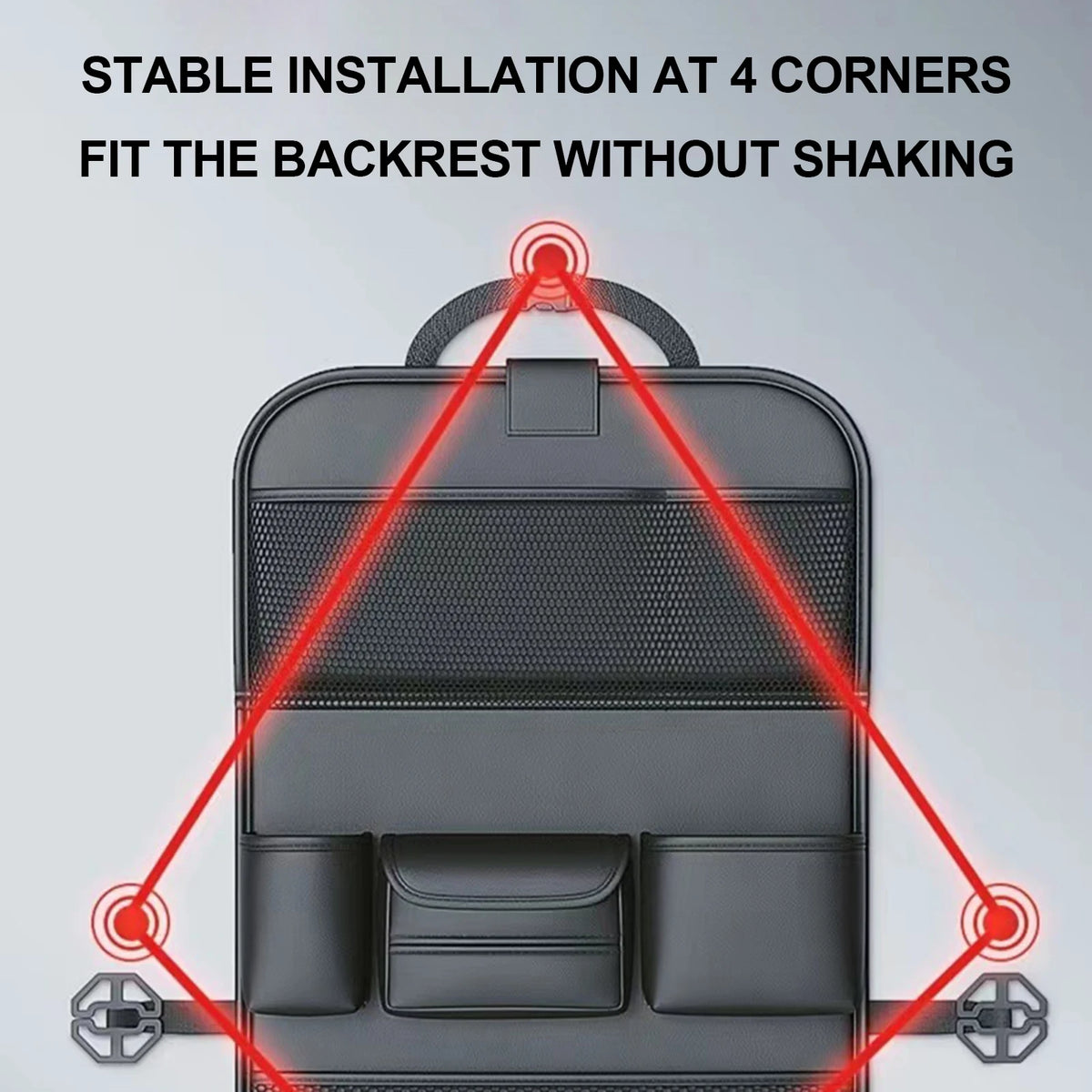 Car Back Seat Organizer With Multiple Storage Compartments