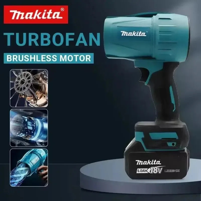 Makita Brushless Turbo Jet Storm Fan Blower Duster With LED Light