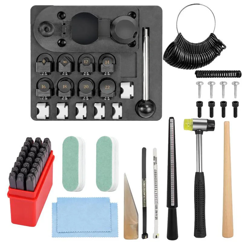 Jewelry Ring Making Tool Kit With Bender And Sizing Gauges