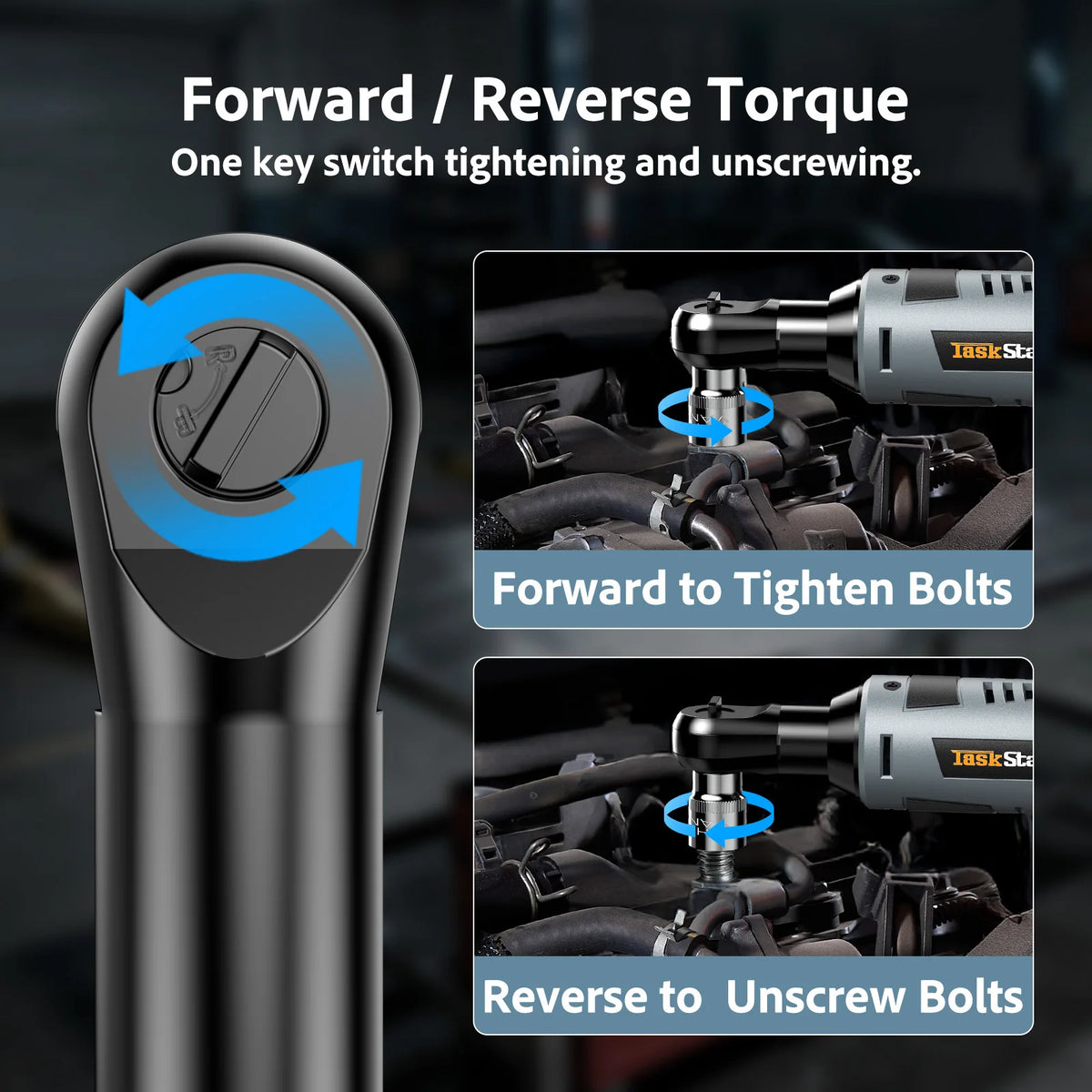 Taskstar Cordless Electric Ratchet Wrench Kit With Batteries And Sockets
