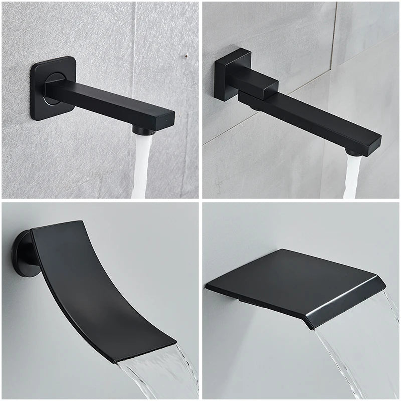 Quyanre Concealed Digital Rainfall Shower System With Tub Spout