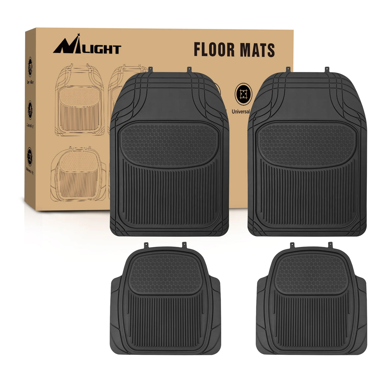 Nilight Universal Trim To Fit PVC Floor Mats All Weather Protection