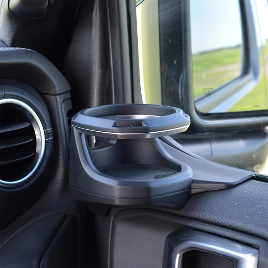 Electroplated Clip On Cup Holder for Pickup Truck Drinks Storage Mount