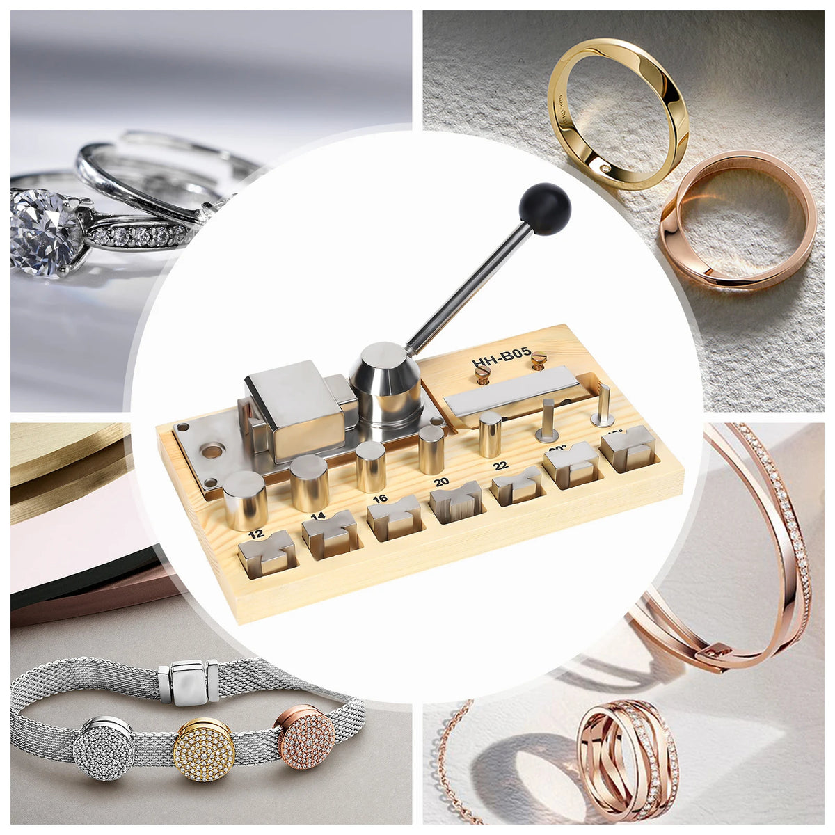 Manual Jewelry Ring Bending Kit for Silver and Copper Craft