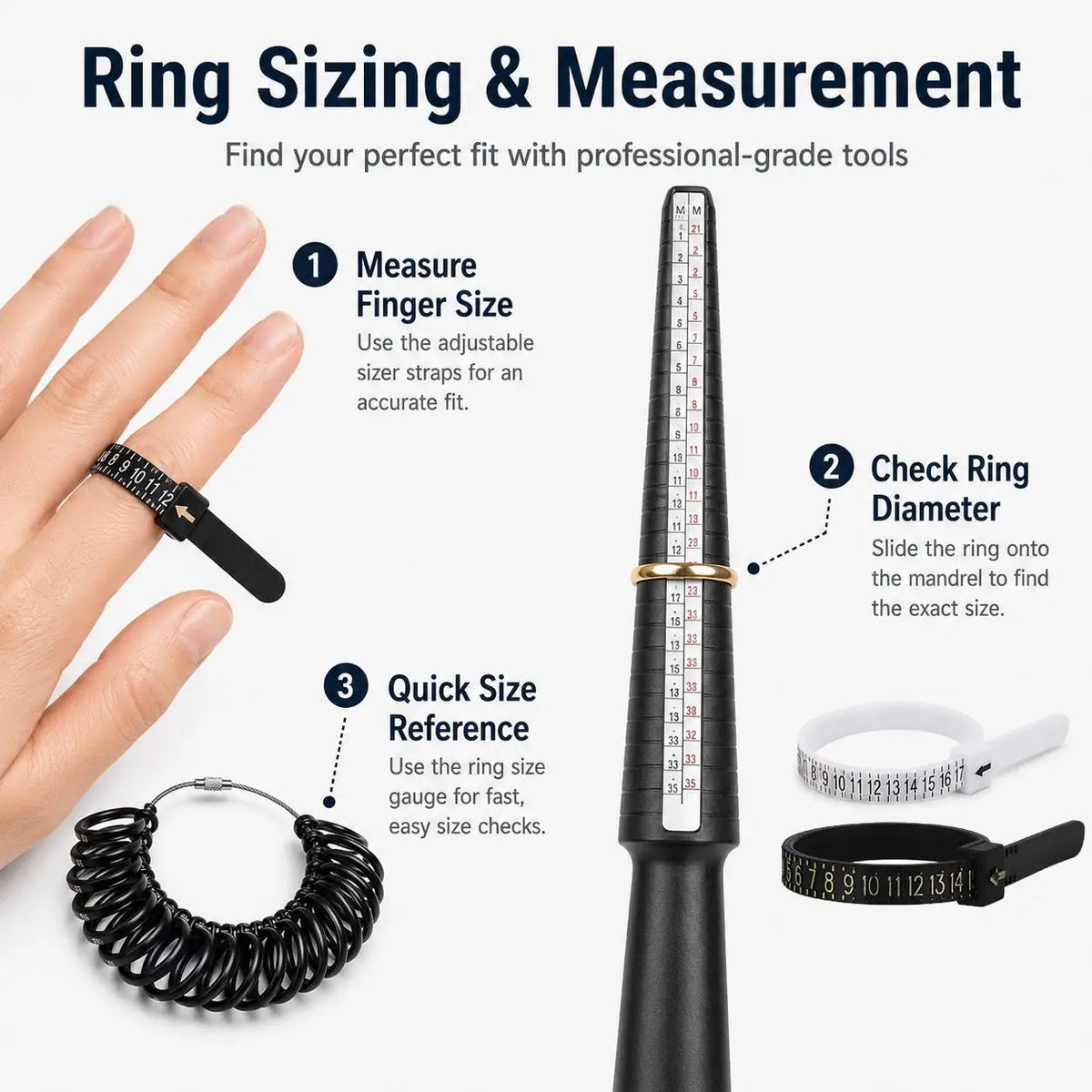 Jewelry Ring Making Tool Kit With Bender And Sizing Gauges