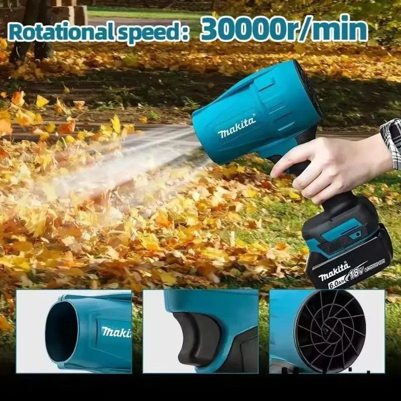 Makita Brushless Turbo Jet Storm Fan Blower Duster With LED Light