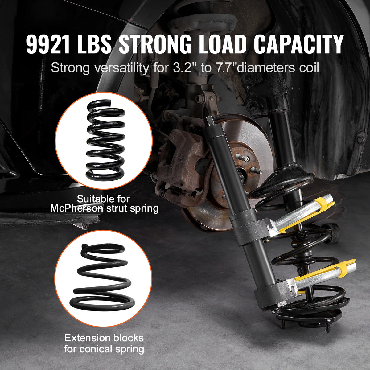SucceBuy MacPherson Strut Spring Compressor Kit With Interchangeable Forks