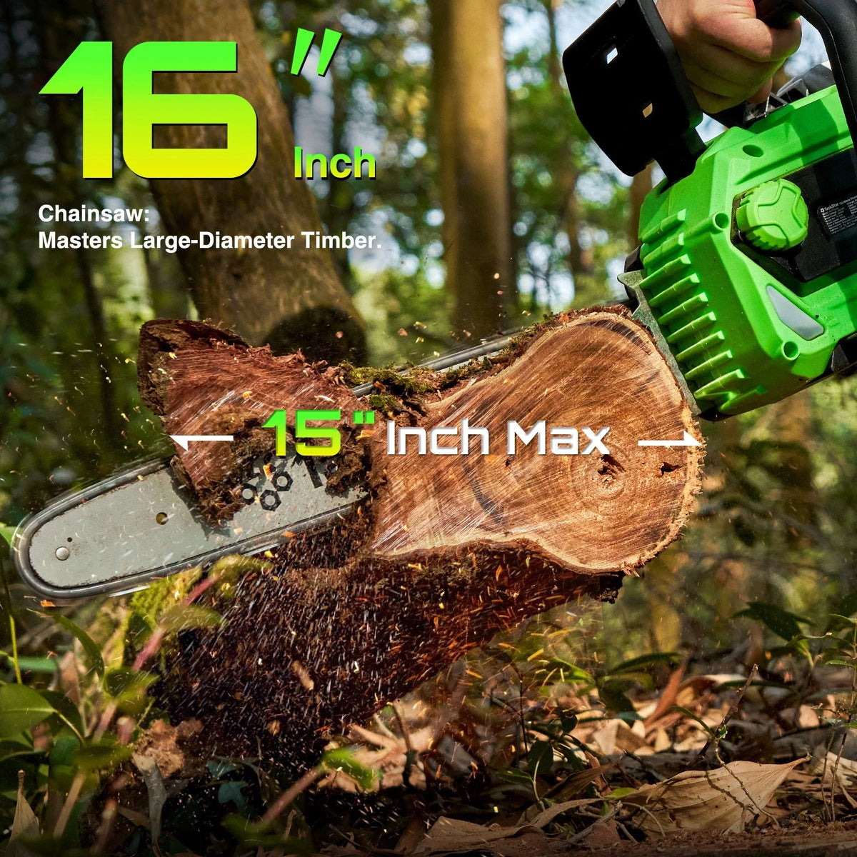 TaskStar 40V Brushless Cordless Chainsaw for Wood Cutting