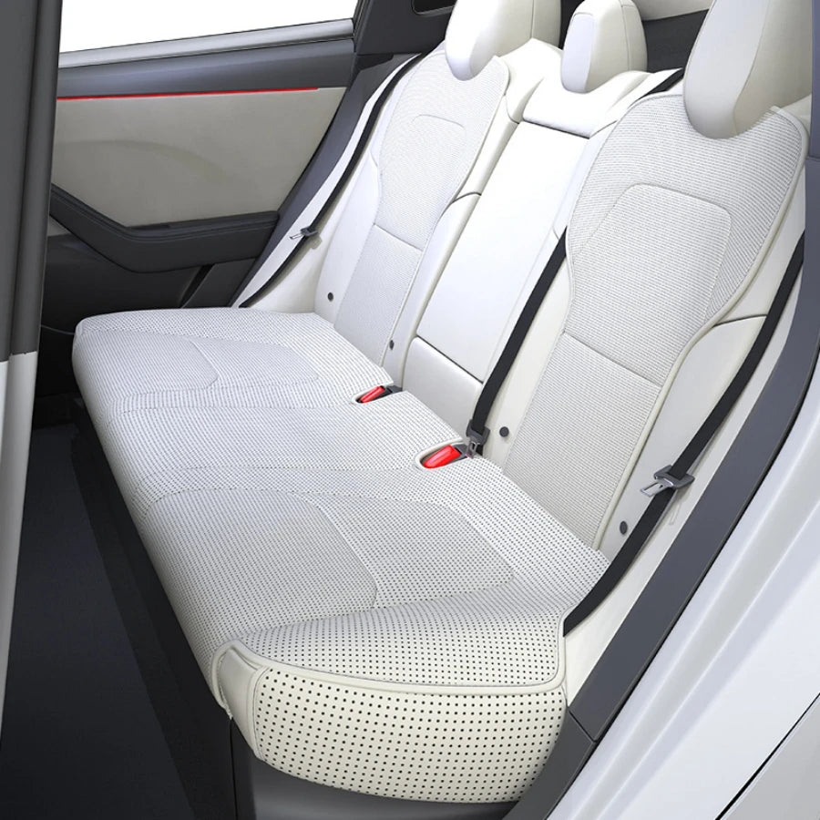 Nappa Leather Breathable Seat Cushions For Tesla Model 3 Y