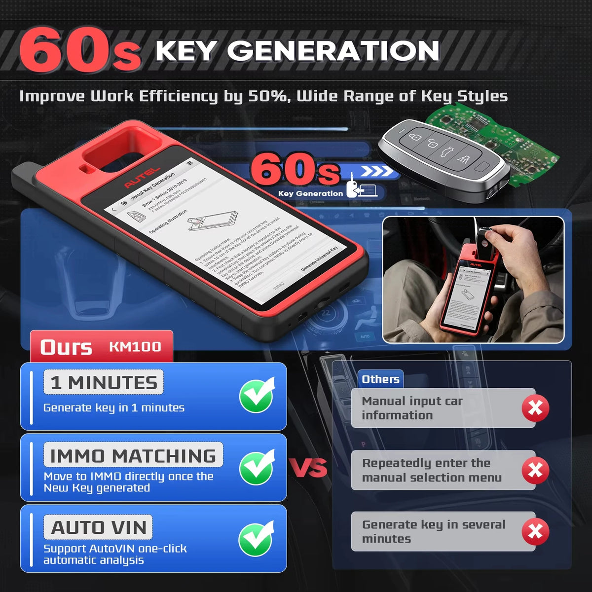 Autel MaxiIM KM100 Universal Key Generation and Programming Tool