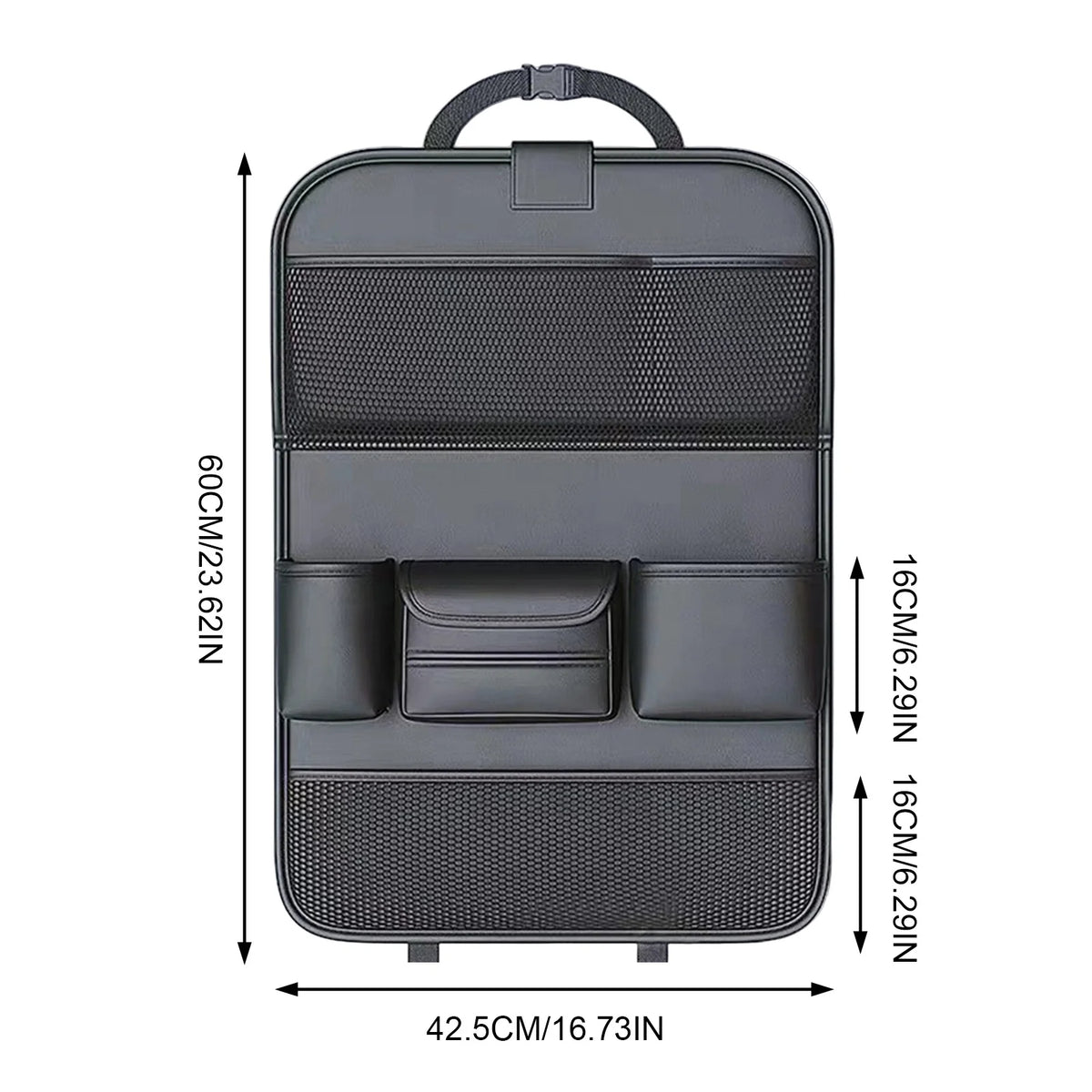 Car Back Seat Organizer With Multiple Storage Compartments